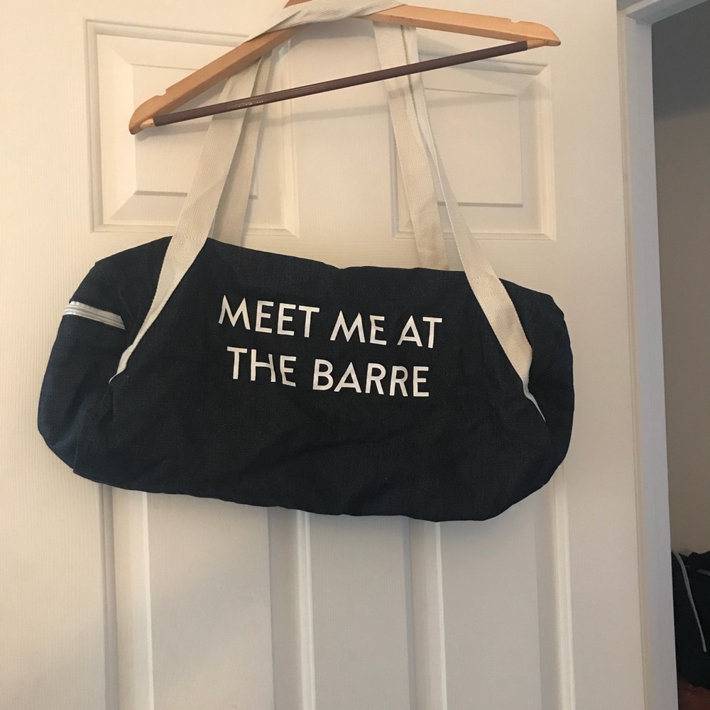 Brand new “meet me at the barre” gym bag